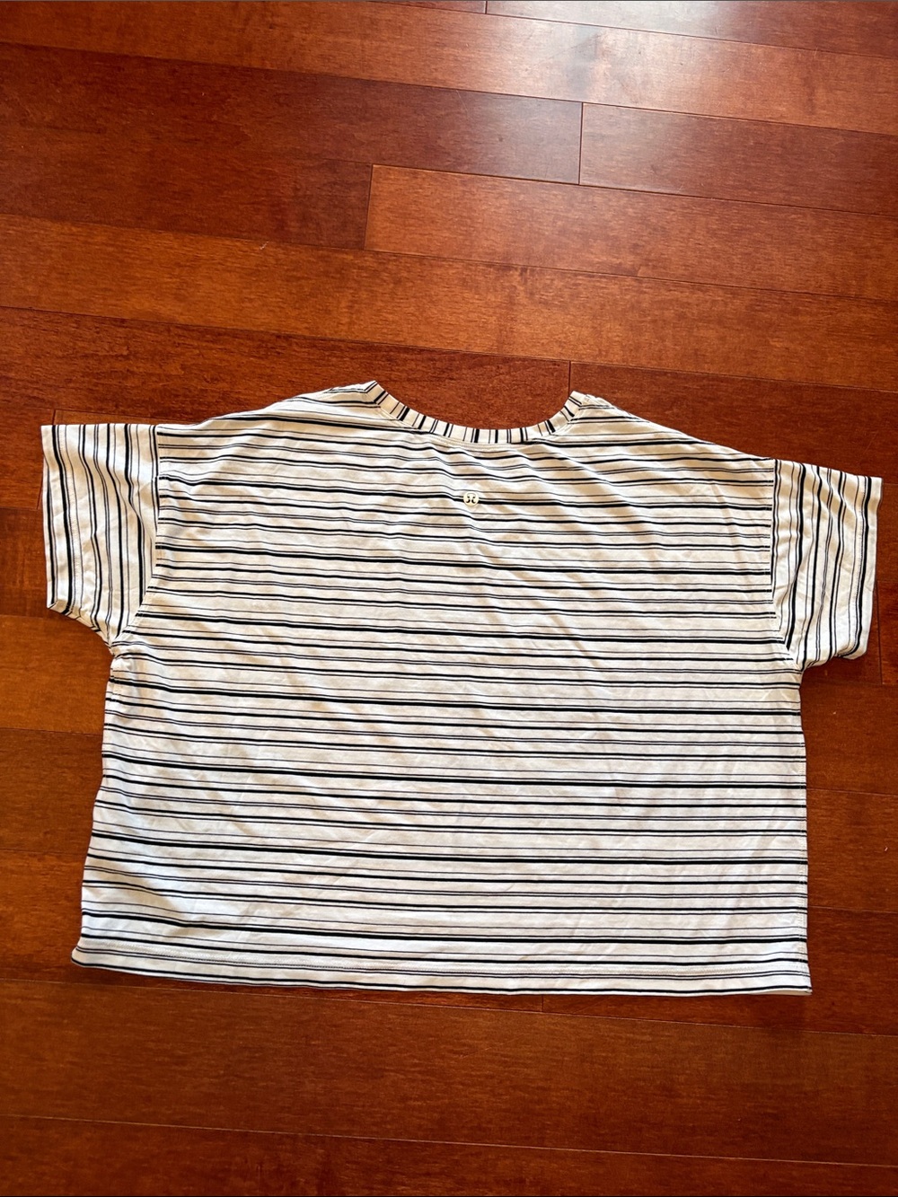 Striped Crewneck Kids Top - White & Navy